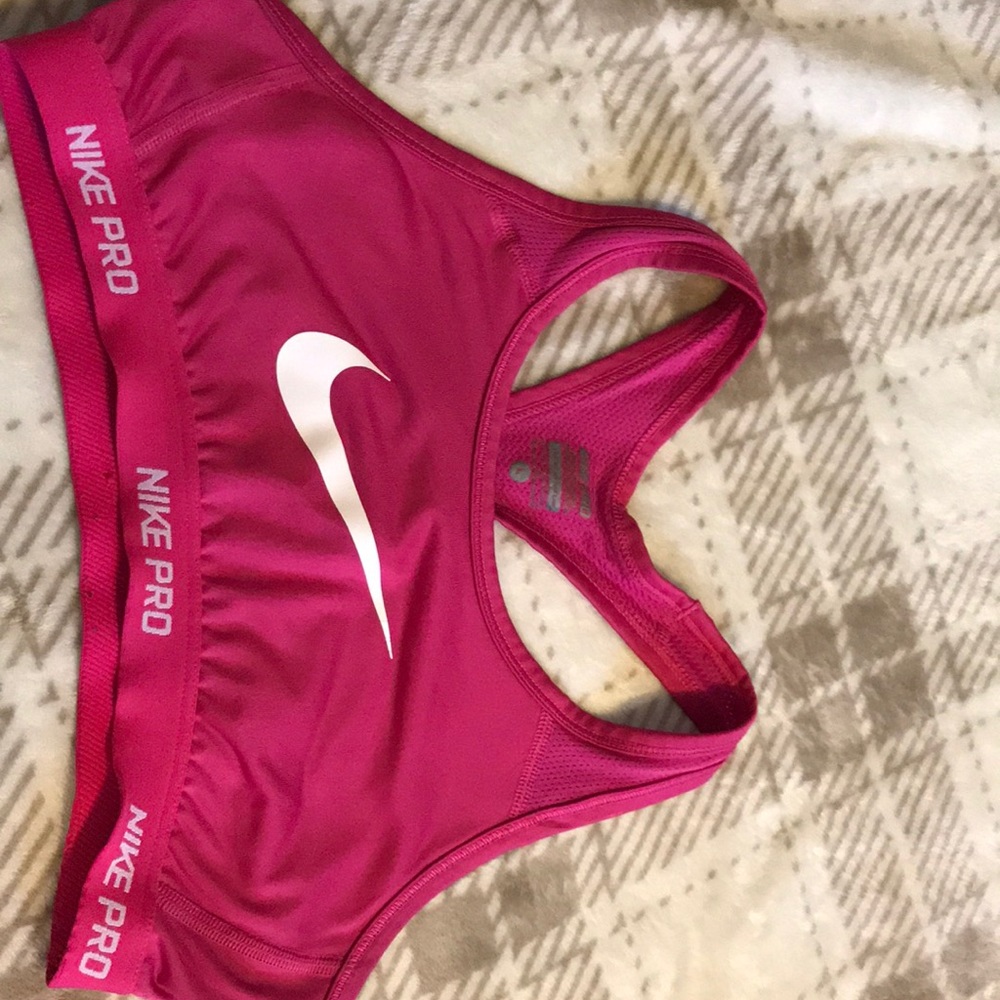 Pink Nike Pro bra